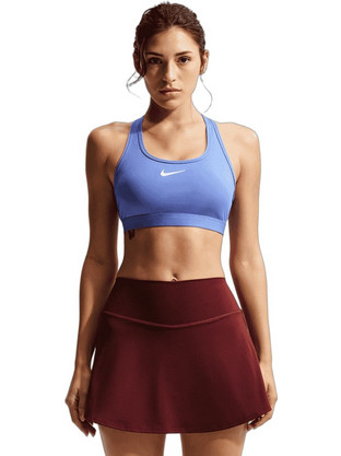 Nike Swoosh Αθλητικό Μπουστάκι με Μέτρια Στήριξη Γαλάζιο DX6821-570