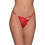 Milena By Paris Γυναικείο Sexy String με Δαντέλα Κόκκινο 7750