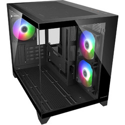 Cougar FV150 Mini Black Gaming Mini Tower Κουτί Υπολογιστή με Πλαϊνό Παράθυρο