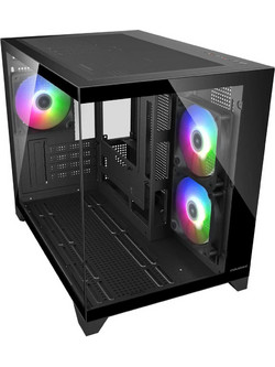 Cougar FV150 Mini Black Gaming Mini Tower Κουτί Υπολογιστή με Πλαϊνό Παράθυρο