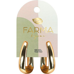 Farma Bijoux Γυναικεία Σκουλαρίκια Κρίκοι από Ορείχαλκο Xρυσά BEWOW16