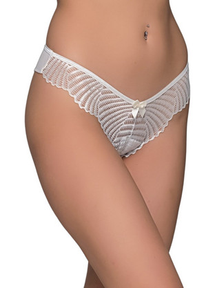 Milena By Paris Γυναικείο Sexy Brazil με Δαντέλα Εκρού 8484