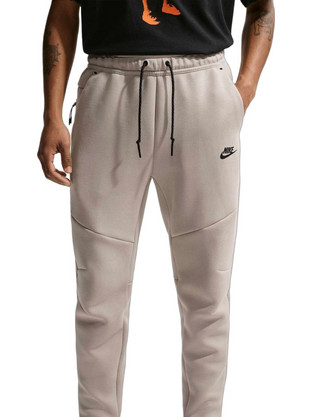 Nike Ανδρικό Παντελόνι Φόρμας Fleece με Λάστιχο Μπεζ HV0959-236