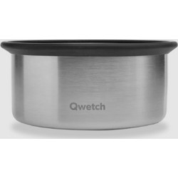 Qwetch Δοχείο Φαγητού Θερμός Inox 900ml Μαύρο Ασημί