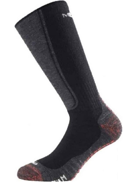 Lasting Merino Ανδρικές Κάλτσες Ψηλές με Σχέδια Μαύρες WSM-900