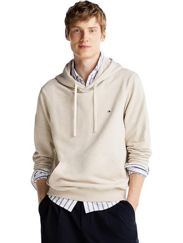 Tommy Hilfiger Ανδρικό Φούτερ με Κουκούλα & Τσέπες Μπεζ MW0MW37235-ACG
