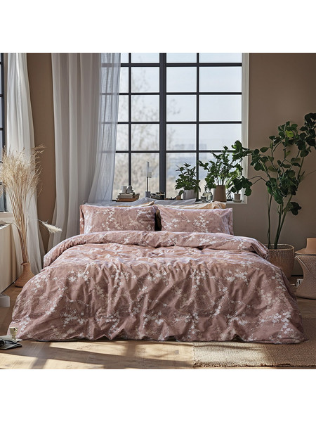 Beauty Home Σετ Σεντόνια Υπέρδιπλα Βαμβακερά με Λάστιχο 170x200+32 Glory Art 12380 Μόκα