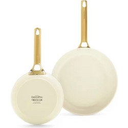 GreenPan Padova Cream White Σετ Τηγάνια από Ανοξείδωτο Ατσάλι με Αντικολλητική Επίστρωση 2τμχ 2TLG