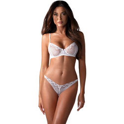 Obsessive Alissium Σετ Sexy Εσώρουχα See Through με Δαντέλα Λευκά 5901688258163