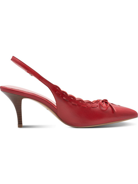 Tamaris Γόβες Slingback Δερμάτινες με Τακούνι Στιλέτο με Φιόγκο Κόκκινες 1-29602-46-500