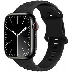 Hoco WA30 Floral Λουράκι Σιλικόνης Black (Apple Watch 38 / 40 / 41mm)