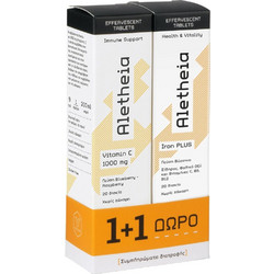 Vican Aletheia Iron Plus 20s + Vitamin C 1000mg 20 Αναβράζοντα Δισκία