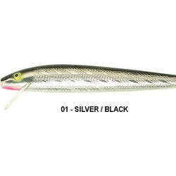 Rebel Jointed Minnow J10 Τεχνητό Δόλωμα Ψαράκι 8.8cm 7.5gr 01 Silver Black