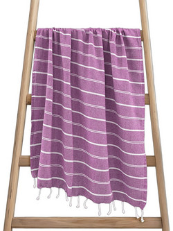 Lino Home Veliu Πετσέτα Παρεό Θαλάσσης Λιλά 90x180cm 2200001351