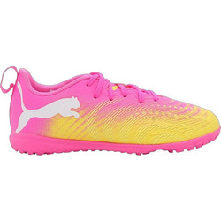 Puma Future 9 Play TT 108929-05 Παιδικά Ποδοσφαιρικά Παπούτσια με Σχάρα Ροζ Κίτρινα