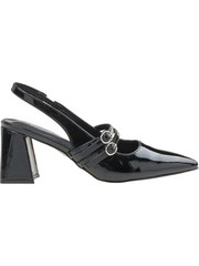 Verde Γόβες Slingback Λουστρίνι με Χοντρό Χαμηλό Τακούνι Μαύρες 28-4043