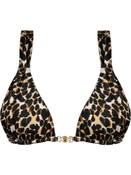 Rock Club Juju Bikini Top Τριγωνάκι Animal Print Καφέ BP-2488-621