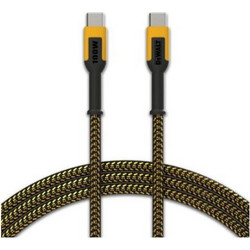 DeWALT 131 0006 DWG Braided USB-C to USB-C 100W 1.2m Black Yellow