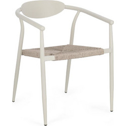 Kare Design Linares Καρέκλα Κήπου Αλουμινίου Λευκή