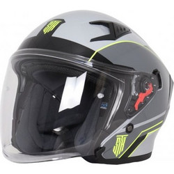 Str Sting Black Grey Κράνος Μηχανής Jet