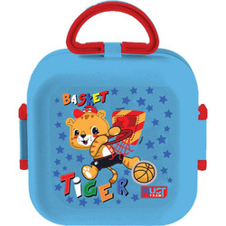 Must Basket Tiger Πλαστικό Παιδικό Δοχείο Φαγητού Γαλάζιο 550ml