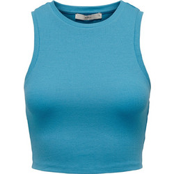 Only Γυναικείο Καλοκαιρινό Crop Top Ριπ Μπλε 15282771