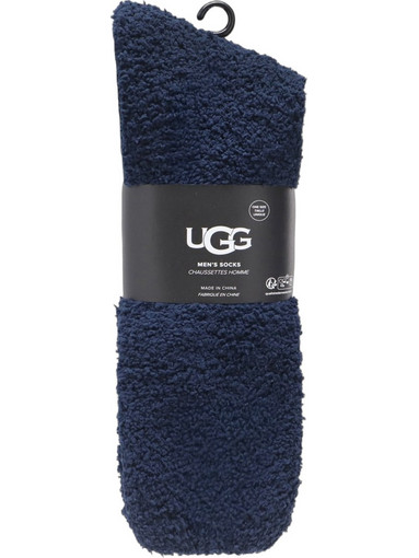 UGG Fleece Ανδρικές Κάλτσες Ψηλές Navy Μπλε 1103915