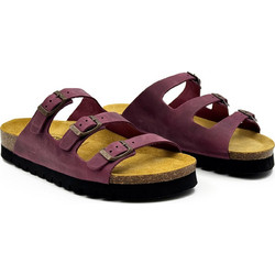 Plakton Γυναικεία Σανδάλια Suede Ανατομικά Μπορντό 186456-15