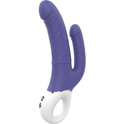Dream Toys Double Pleasure Vibrator Δονητής Rabbit για Ζευγάρια 23cm Μωβ