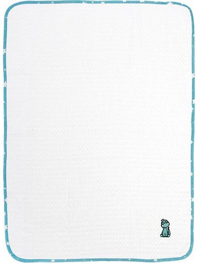 Dimcol Dinosaur 180 Κουβέρτα Κούνιας Πικέ 100x160 Λευκή