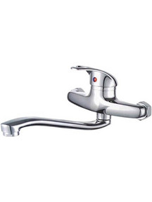 Tradesor OLDA5-05 576685 Μπαταρία Κουζίνας Τοίχου Διπλής Παροχής Ανάμεικτη Inox