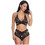 FMS Maira Σετ Sexy Εσώρουχα See Through με Δαντέλα Μαύρα E195034-022