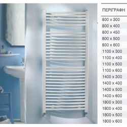 AIKMAN Πετσετοκρεμάστρα Μπάνιου Καλοριφέρ 1800x400mm 850kcal/h Ασημί