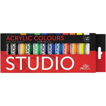 Phoenix Studio Σετ Ακρυλικά Χρώματα Ζωγραφικής 12ml 12τμχ
