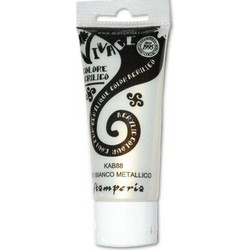 Stamperia Vivace KAB88 Metallic White Ακρυλικό Χρώμα Ζωγραφικής 60ml