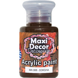 Maxi Decor 068 Chocolate Ακρυλικό Χρώμα Ζωγραφικής 60ml