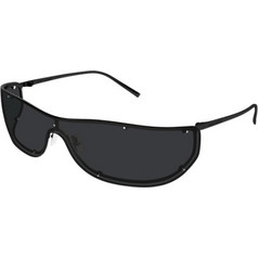 Saint Laurent SL807 002 Ανδρικά Γυαλιά Ηλίου Μάσκα Μεταλλικά Μαύρα με Μαύρο Φακό