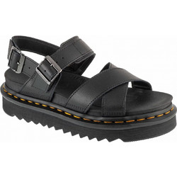 Dr. Martens Voss II Δερμάτινα Γυναικεία Σανδάλια Μαύρα DM31558001
