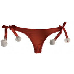 Cottonhill Γυναικείο Sexy String με Δαντέλα Κόκκινο 4066