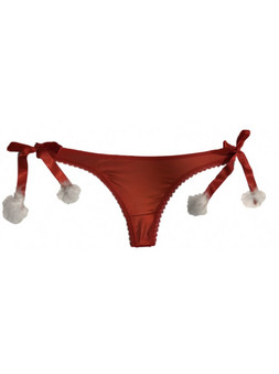 Cottonhill Γυναικείο Sexy String με Δαντέλα Κόκκινο 4066