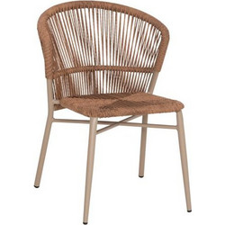 HomeMarkt Lynn Καρέκλα Κήπου Αλουμινίου Καφέ HM6267.03
