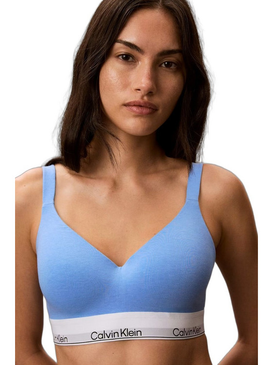 Calvin Klein Μπουστάκι Push Up χωρίς Μπανέλα Γαλάζιο LV00QF8500-C32