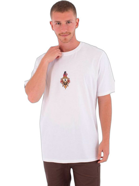 Hurley Ανδρικό Αθλητικό T-Shirt Λευκό MTSEUTT0004-100