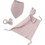 Interbaby Σετ Δώρου για Νεογέννητο Κορίτσι Ροζ 3τμχ SET41-66