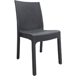 Beboulino Deluxe Καρέκλα Κήπου Rattan Ανθρακί HK-710