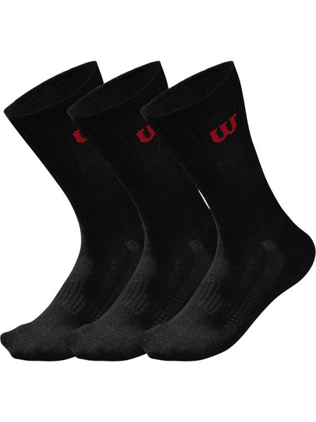 Wilson Ανδρικές Κάλτσες Ψηλές Μαύρες 3Pack WRA803002-00