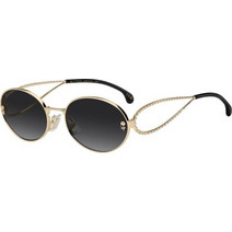 Etro 0106/S 0009O Γυναικεία Γυαλιά Ηλίου Στρογγυλά Μεταλλικά Χρυσά με Μαύρο Φακό