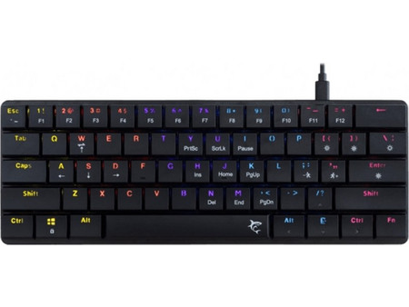 White Shark Nagamaki Μηχανικό Gaming Πληκτρολόγιο 60% με Custom Red Διακόπτες RGB Black