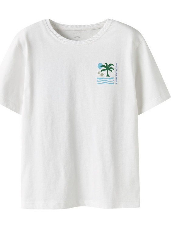 Name It Hawaii Παιδικό T-Shirt Κοντομάνικο Λευκό 13251006
