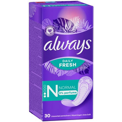 Always Daily Fresh Normal Σερβιετάκια για Ελαφριά Ροή 2 Σταγόνες 30x30τμχ